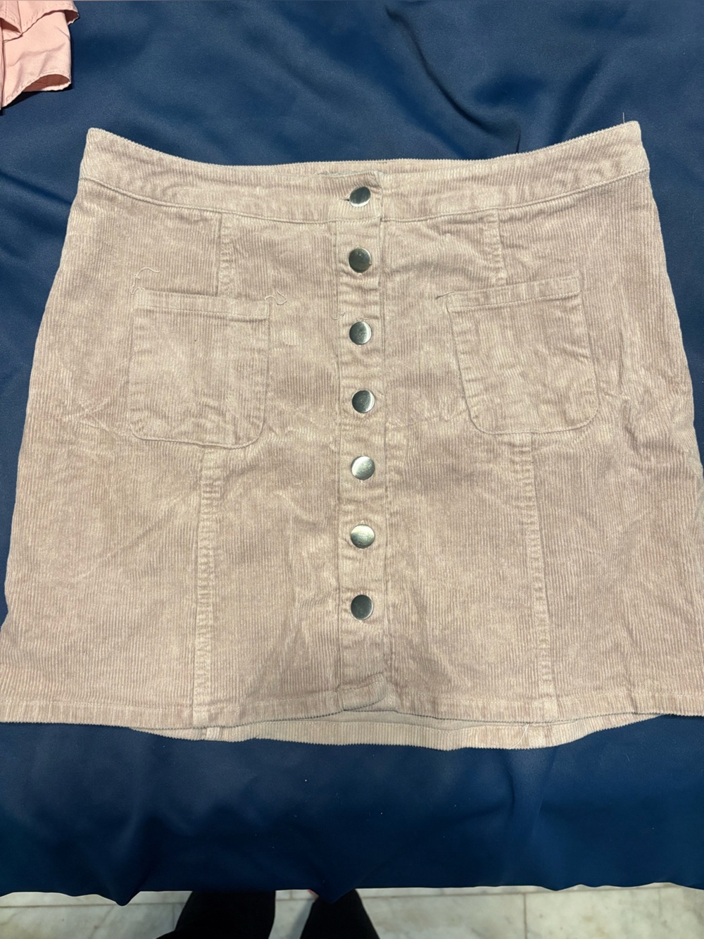 Charlotte Russe Light Taupe Corduroy Mini Skirt